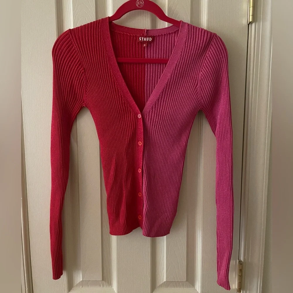 STAUD Cargo Two Tone Cardigan - Picture 3 of 4